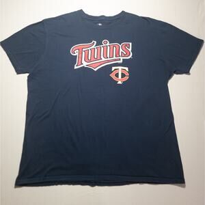Minnesota Twins MLB T-Shirt XL Navy TC Logo Genuine Merchandise Baseball Fan Tee